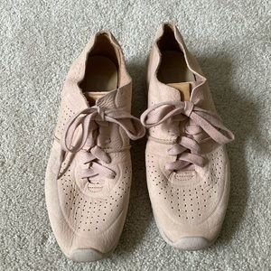 UGG Treadlite Tye pastel pink nubuck sneakers 8